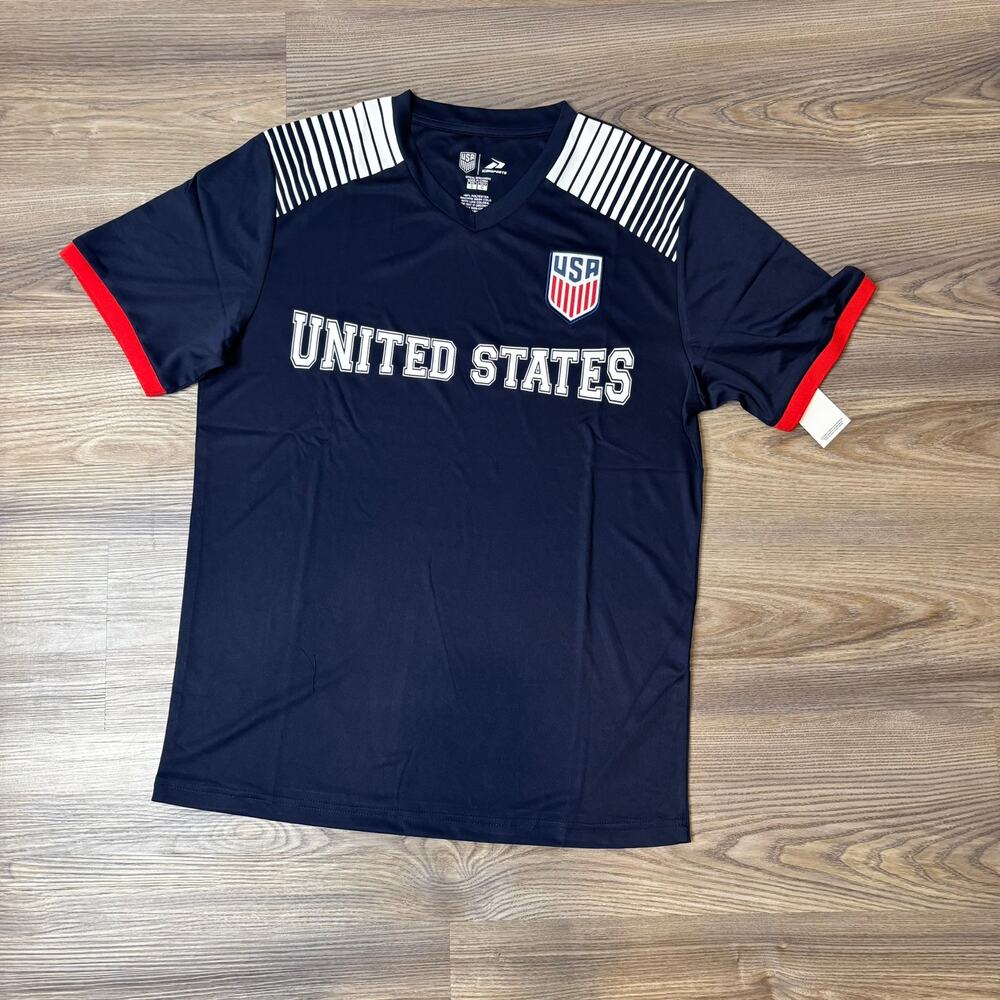 USA Soccer Icon Sports Navy Game Day Jersey Shirt Men’s Small